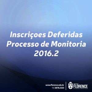 Monitoria _ inscrições deferidas