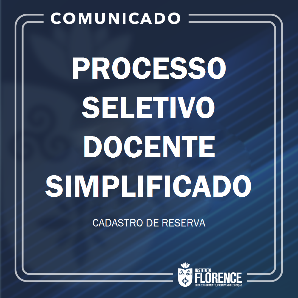 Comunicado sobre os processos seletivos