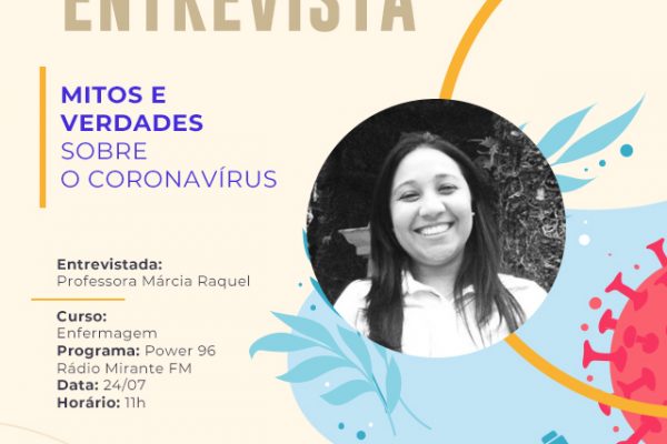 Professora Márcia Raquel, da Enfermagem do Florence, participa de programa de rádio