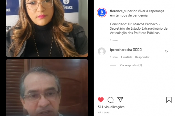 Florence Orante: Secretário de Políticas Públicas fala sobre esperança em tempos de pandemia