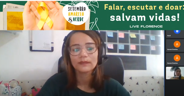 Florence promove evento on-line em alusão ao Setembro Amarelo e Verde