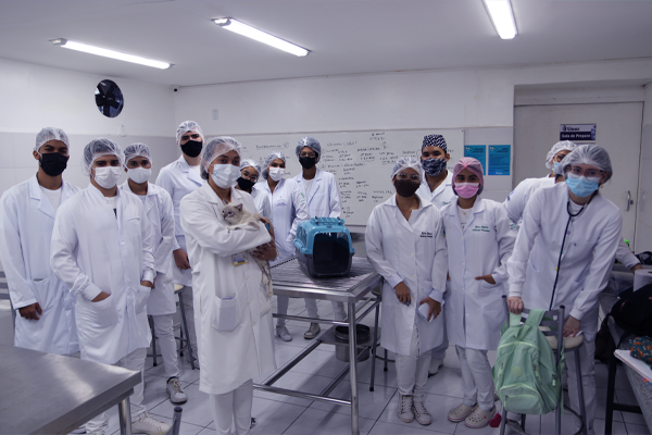 Alunos de Medicina Veterinária têm aula prática sobre fisiologia dos sistemas em cães e gatos